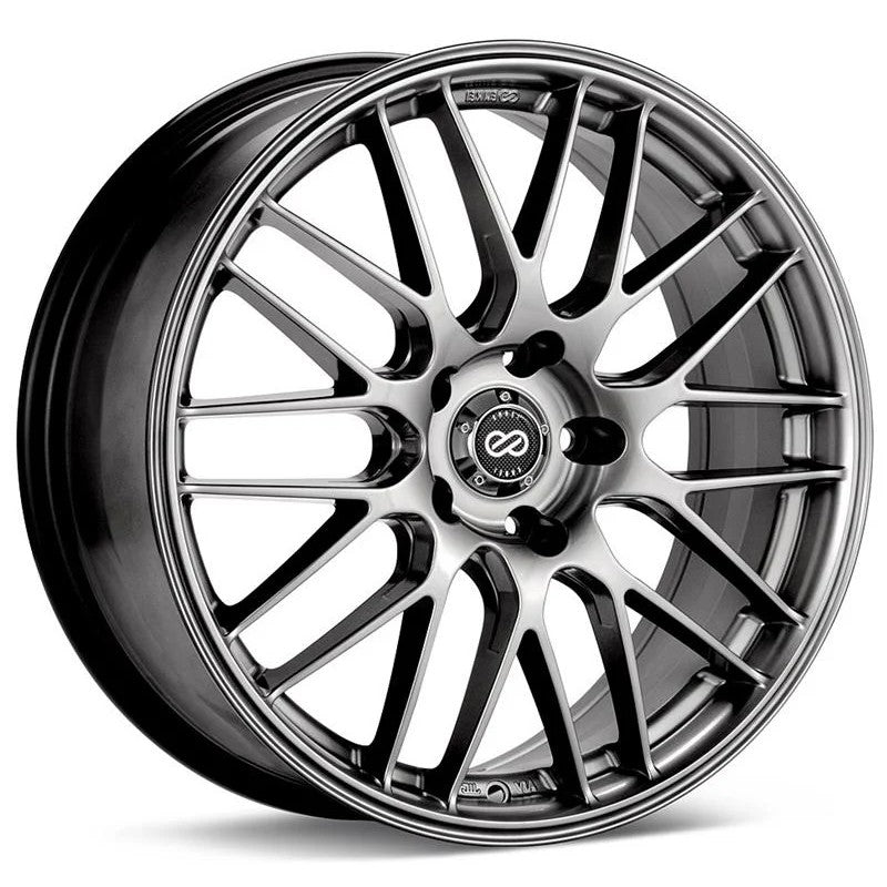 Enkei EKM3 multi-spoke mesh wheel in Hyper Silver finish, 18x7.5 size