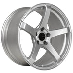 Matte Silver Enkei Kojin 5-spoke 17x9 wheel with a +45mm offset and 5x114.3 bolt pattern