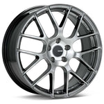 Enkei Raijin multi-spoke alloy wheel in Hyper Silver finish, 18x8.5 size with 5x114.3 bolt pattern.