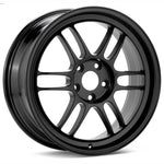 Enkei RPF1 15x7 wheel in a black finish featuring a lightweight six-spoke twin design.