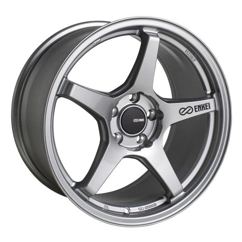Enkei TS-5 five-spoke alloy wheel in Storm Grey finish