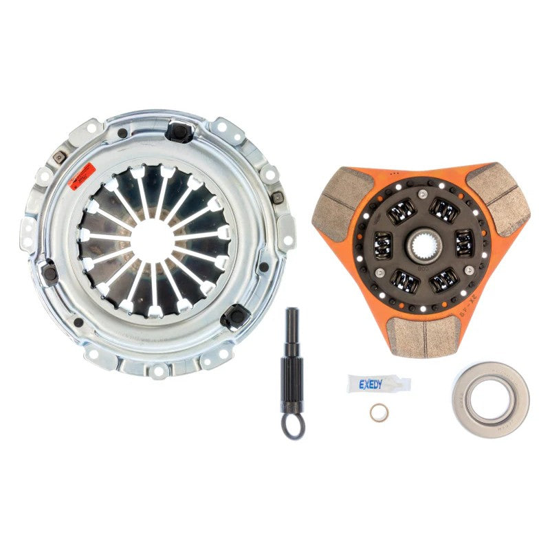 Exedy Stage 2 Cerametallic thick clutch disc with a sprung center and puck-style friction pads for Nissan 240SX.