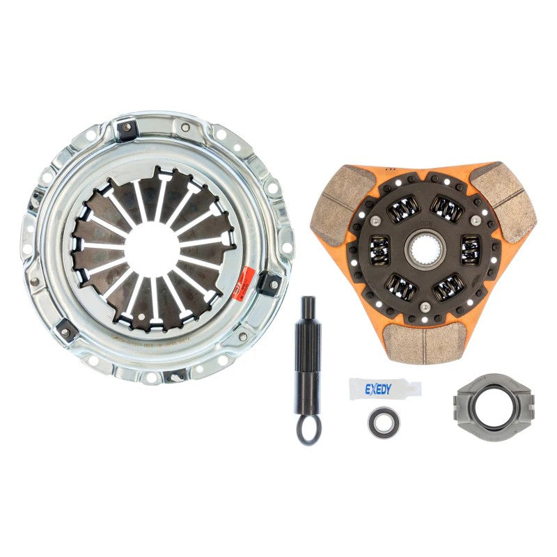 Exedy Stage 2 Cerametallic thick clutch disc with sprung hub and high-friction pucks.