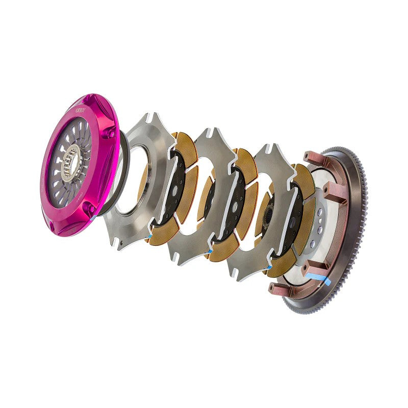 Exedy MM023HR Hyper Triple Cerametallic multi-plate clutch kit with rigid pull-type design and solid discs.