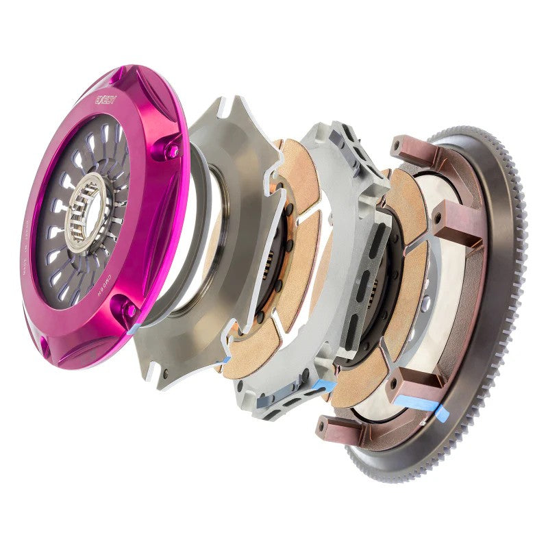 Exedy Hyper Twin multi-plate cerametallic clutch kit with sprung hubs and pressure plate for Mitsubishi Lancer Evolution