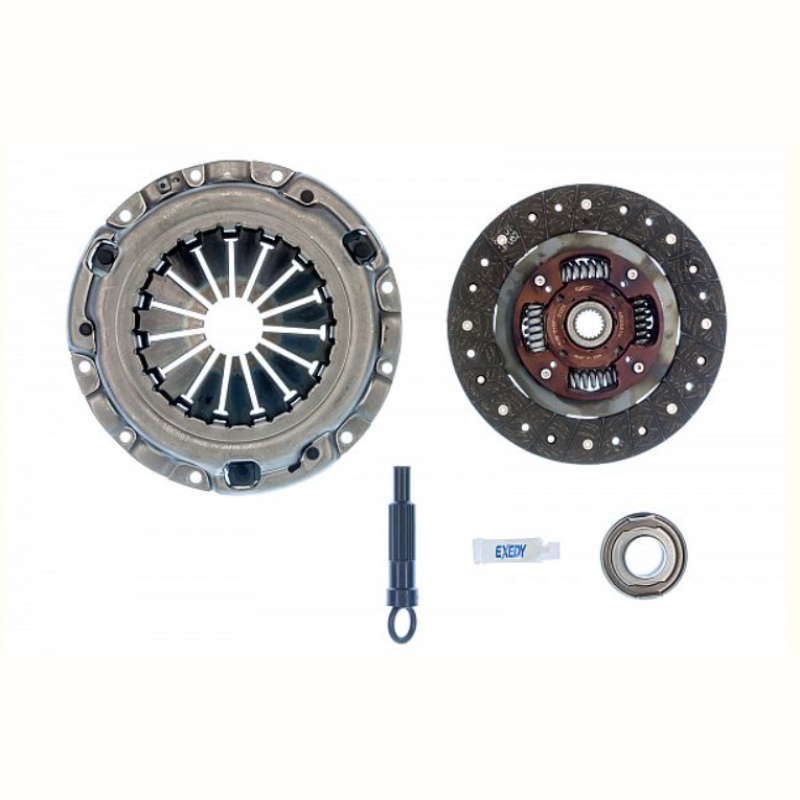 Exedy OE replacement clutch kit featuring pressure plate, clutch disc, and release bearing.
