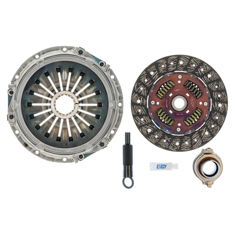 Exedy MBK1009 OE replacement clutch kit featuring pressure plate, clutch disc, and release bearing.