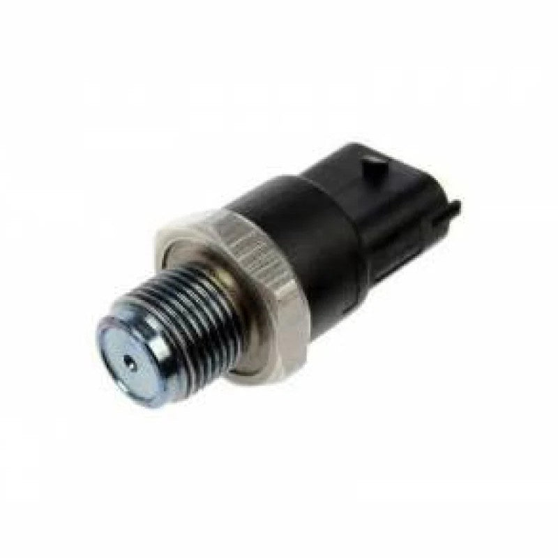 Exergy high-pressure diesel fuel rail pressure sensor rated for 0-2200 bar (32,000 PSI) with electrical connector.