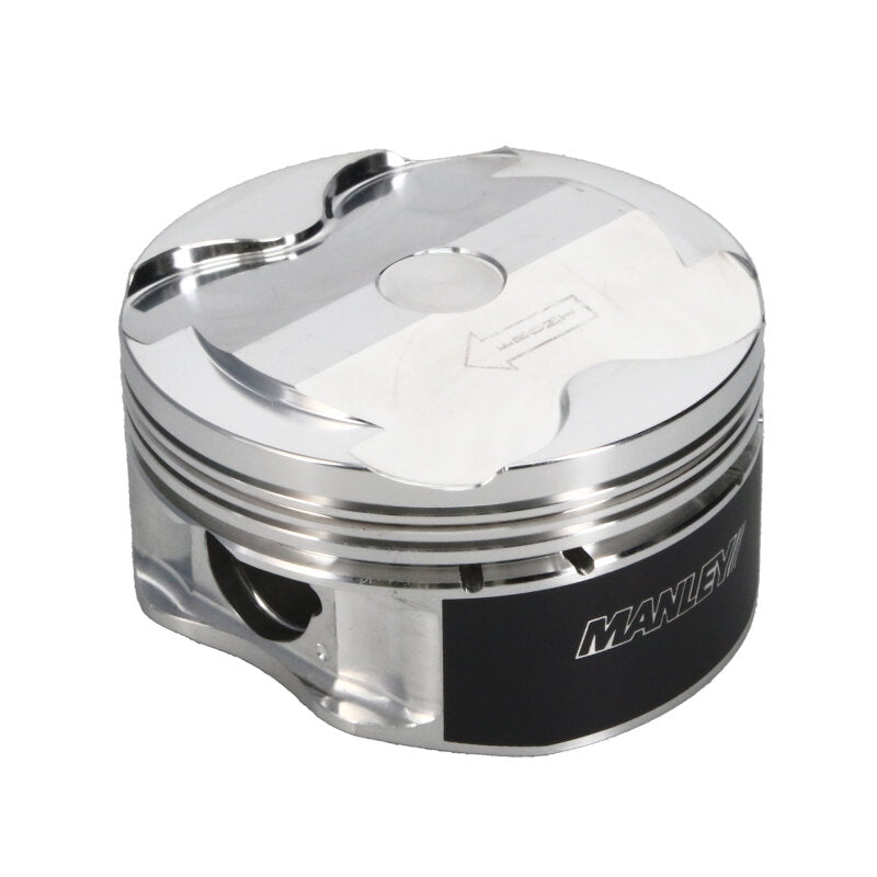 Manley Platinum Series forged 2618 alloy piston set with Chrome Moly wrist pins for Ford 5.0L Coyote V8.