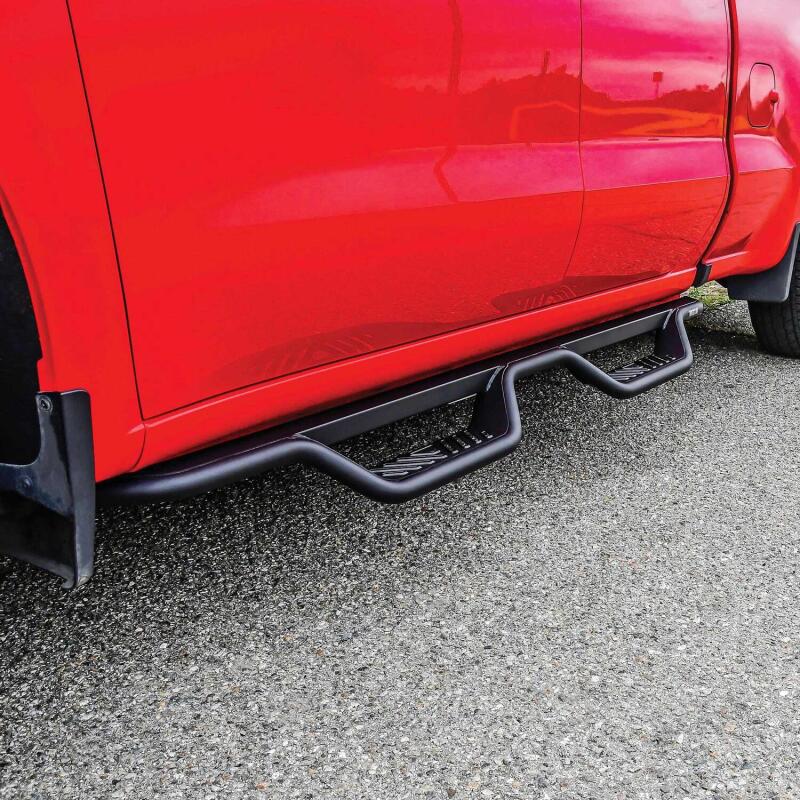 Westin Outlaw Drop Nerf Step Bars - Textured Black - Fits Select 2014-2019 Chevy/GMC Silverado/Sierra 1500-3500 (Double Cab)