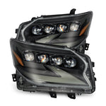 AlphaRex NOVA-Series Alpha Black LED projector headlights with quad 3D Ice Cube projectors for Lexus GX460.