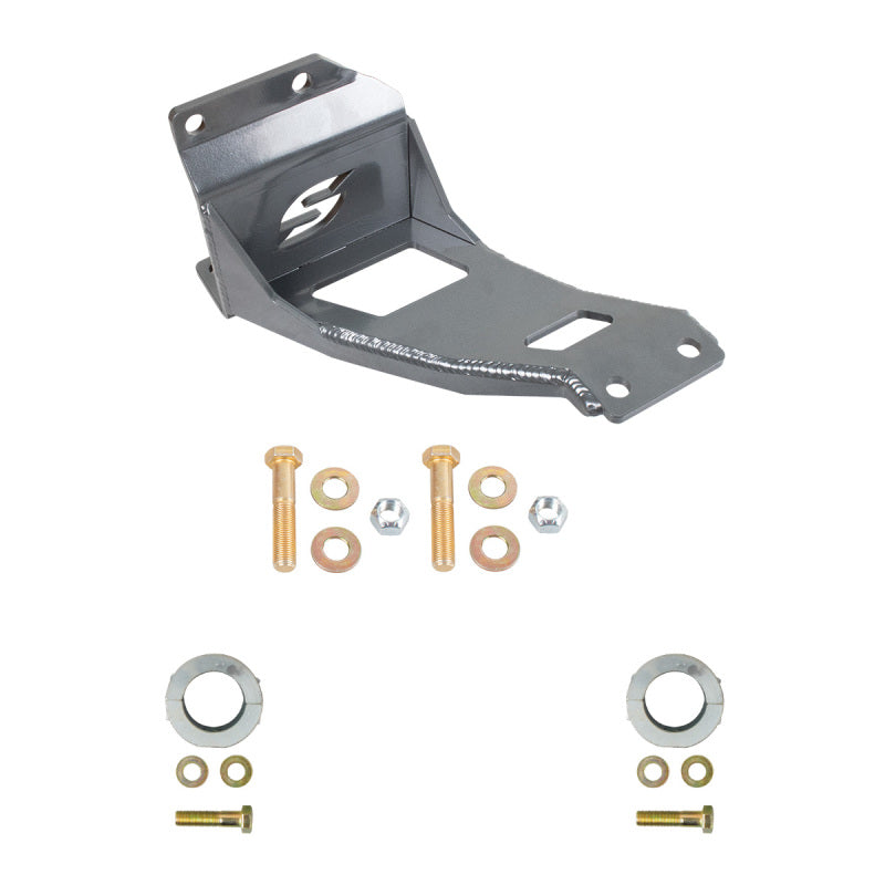 Synergy MFG dual steering stabilizer mounting brackets and hardware kit for 2014+ Ram trucks.