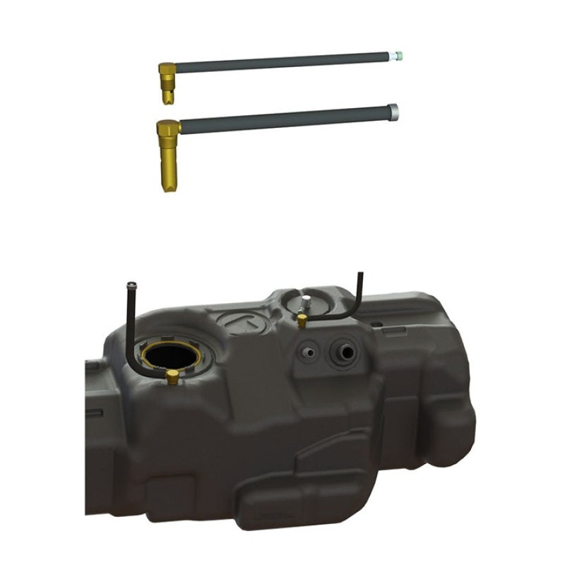 Titan Fuel Tanks Gen 7 Fast Fill Vent Kit with fuel-rated hoses, clamps, and hardware fittings