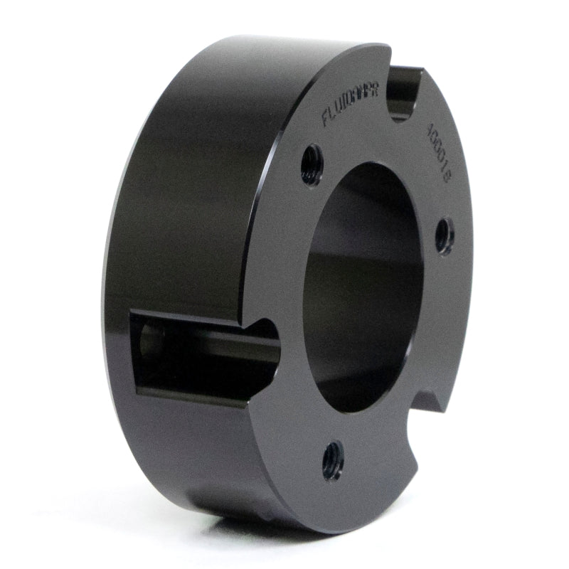 Fluidampr 400018 dry sump adapter with 3.20-inch bolt circle and three 3/8-16 UNC 28 pre-drilled holes.