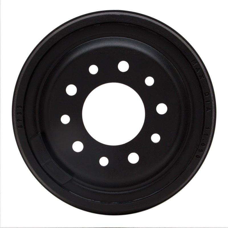 DFC True Balanced front brake drum with black corrosion-resistant coating for 1961-1974 trucks.