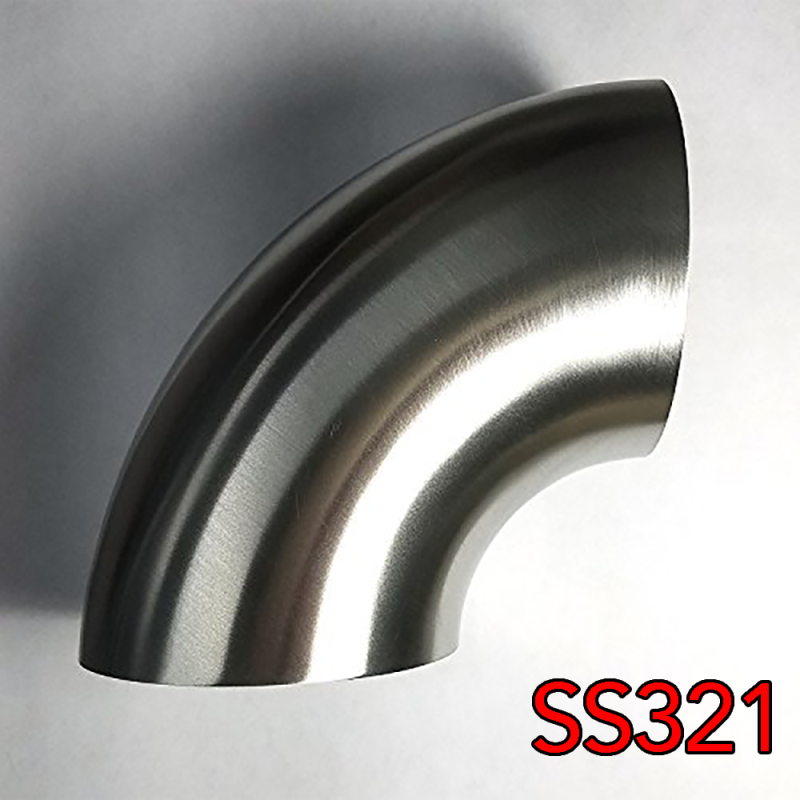 Stainless Bros 1.75 inch SS321 90 degree mandrel bend elbow with a tight 1D radius and no leg