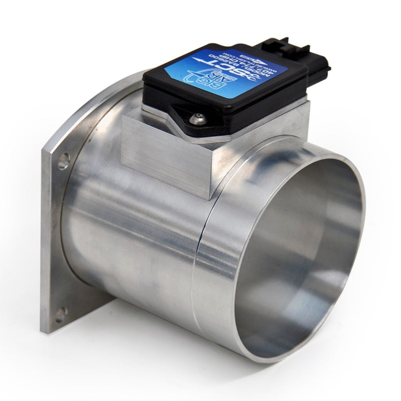 SCT Performance 90mm billet aluminum mass air flow meter for Ford Mustang and F-150 fuel injection systems