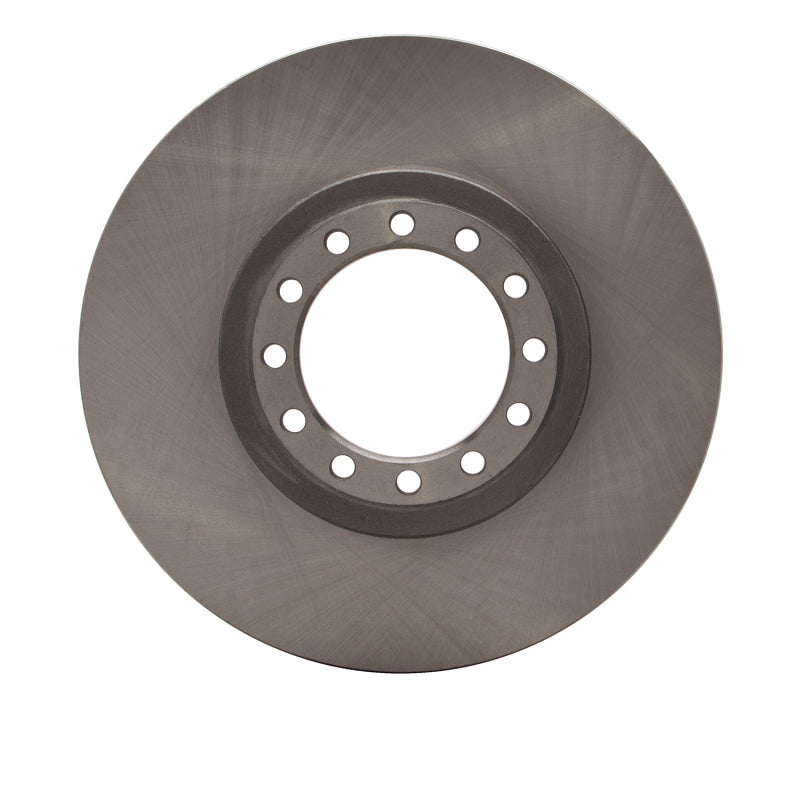 DFC 600-37011 front brake rotor for Chevrolet LCF 4500XD showing the machined surface and internal cooling vanes.