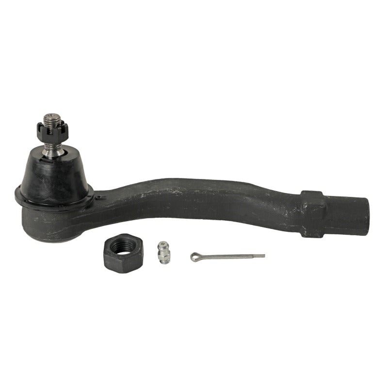 MOOG Problem Solver front right outer tie rod end with greaseable socket and heat-treated ball stud.