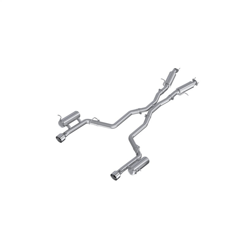 MBRP Armor Lite Series 3-inch aluminized steel cat-back exhaust system with dual rear exits and polished tips