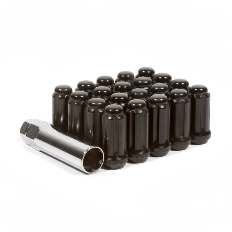 Method Lug Kit M12x1.5 Extended Thread Spline, 6-Lug, Black, 24-Piece