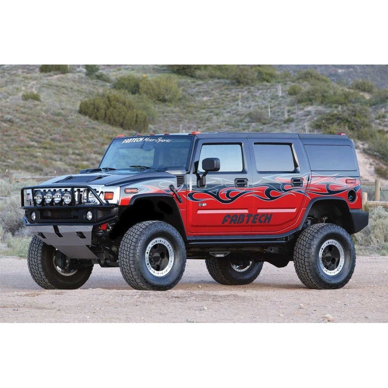 Fabtech FTS27003BK black 6-inch Performance System suspension lift component box for 2003-2009 Hummer H2