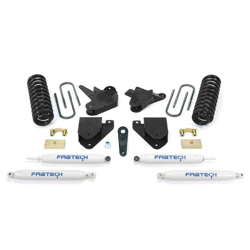 Fabtech FTS22058BK 6-inch lift component box with extended coil springs for 2005-2007 Ford Super Duty 2WD trucks