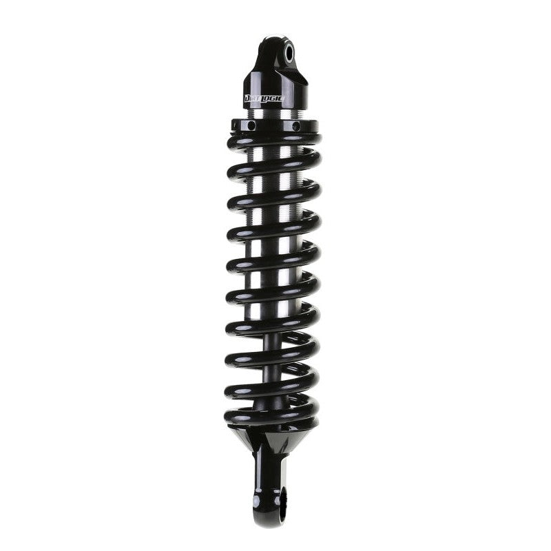 Pair of Fabtech Dirt Logic 2.5 non-reservoir 4-inch front coilovers with stainless steel bodies and black coil springs