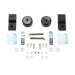 Fabtech 2-inch leveling system components and hardware for 2017-2026 Ford F-250 and F-350 Super Duty 4WD trucks.