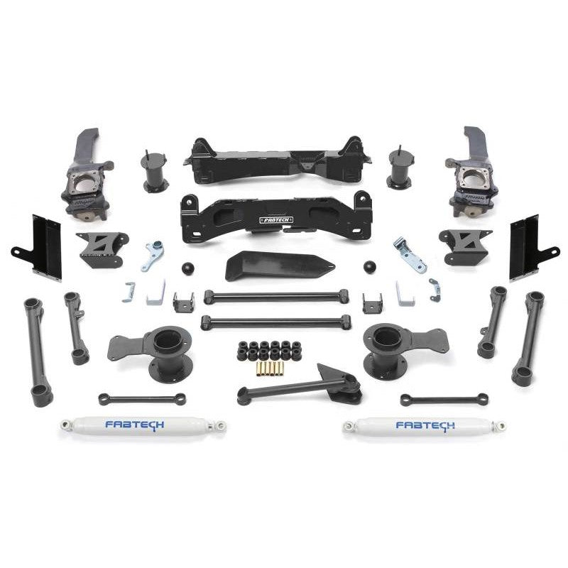 Fabtech K7066 6-inch basic suspension lift kit including performance shocks and brackets for Toyota 4Runner 4WD.
