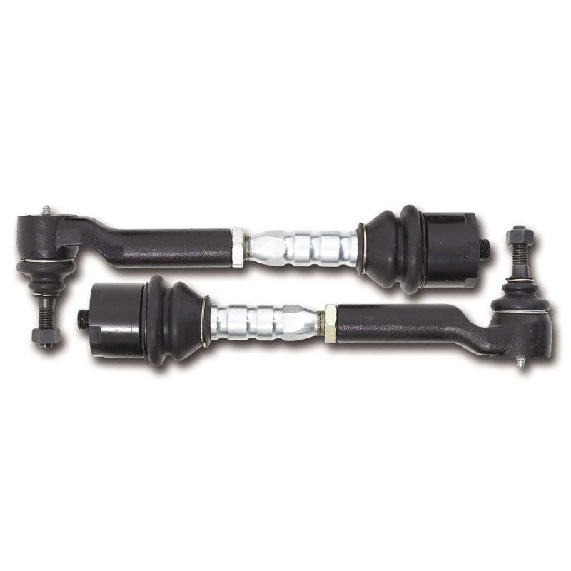 Fabtech heavy-duty forged steel tie rod assembly kit showing both driver and passenger side components for GM HD trucks.