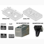 Fabtech FTSBK4 4-inch rear lift block kit for leaf spring suspension systems.