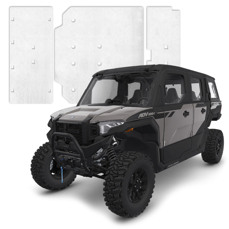 DEI precision CNC-cut D-Mat roof insulation and sound deadening panels for Polaris XPEDITION ADV 5