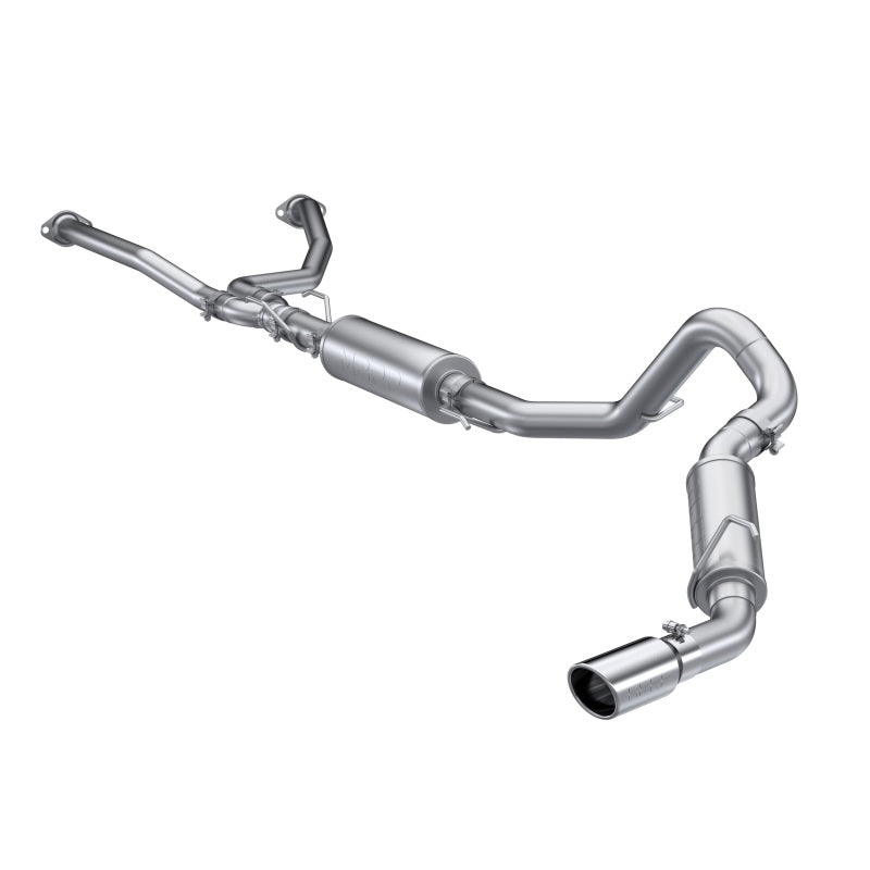 MBRP Armor Lite aluminized steel dual cat-back exhaust system with 4-inch rolled tip for 2022-2026 Toyota Tundra.