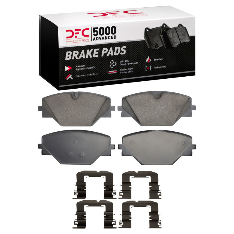 DFC 5000 Advanced series ceramic rear brake pads and stainless steel hardware kit for 2022-2025 Land Rover SUVs.