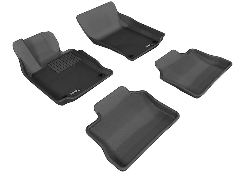 3D MAXpider Kagu Series Black Floor Mats, Full Set for 2010-2017 Porsche Panamera (970)