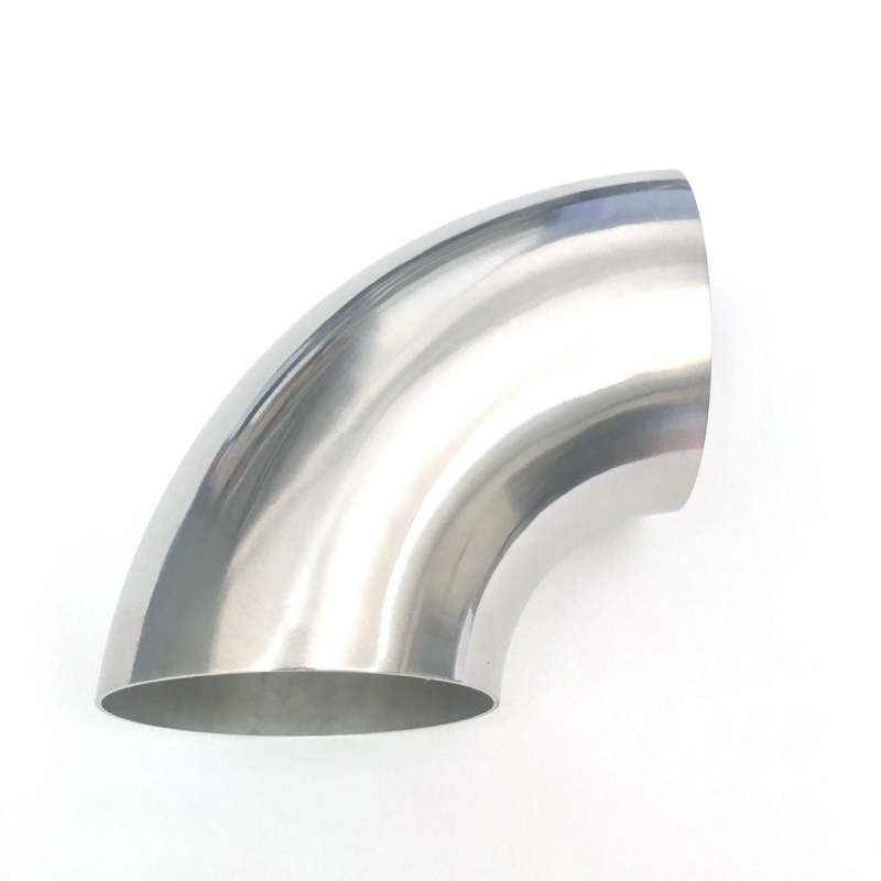 Ticon Industries 3.5 inch titanium 90 degree elbow with a 1D radius and 1.2mm wall thickness.