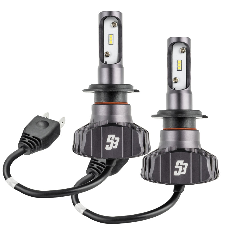 Oracle Lighting S3 Series H7 LED conversion bulb featuring integrated waterproof heat-sink and CSP LED chips.
