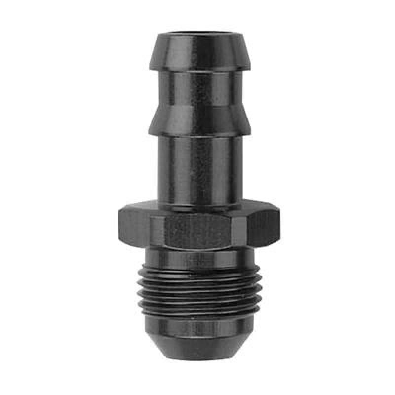 Fragola black anodized -6AN male flare to 3/8 inch hose barb adapter fitting