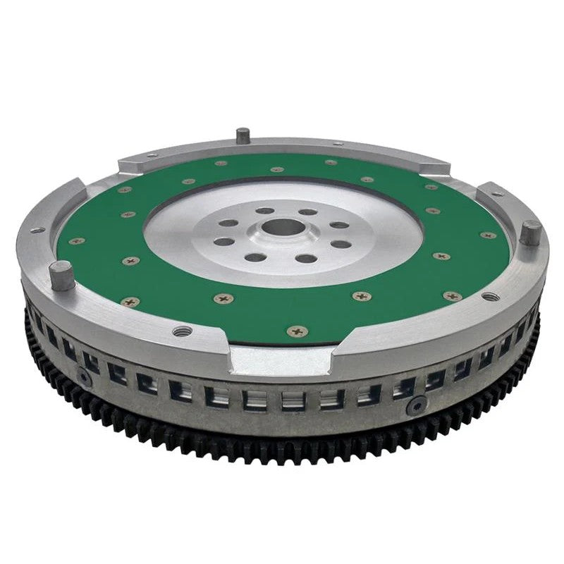 Fidanza lightweight billet aluminum flywheel with replaceable friction plate and hardened steel ring gear