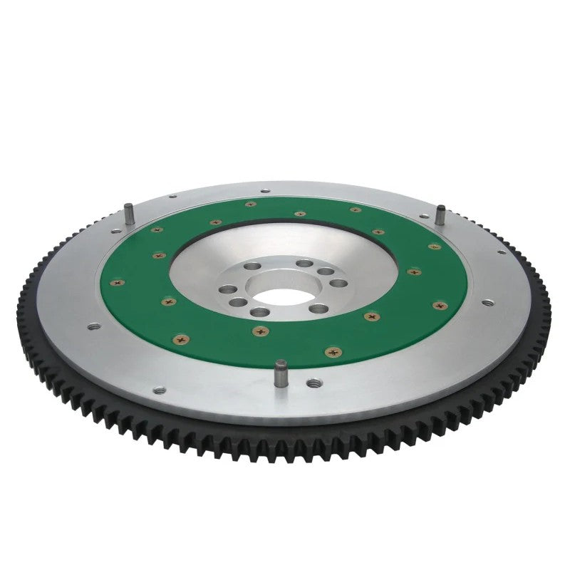 Fidanza lightweight aluminum flywheel with steel ring gear and replaceable friction surface for MG MGB.