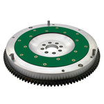 Billet aluminum Fidanza flywheel featuring a replaceable steel friction plate and hardened ring gear.