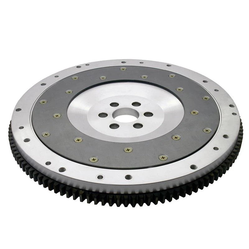 Fidanza 143201 lightweight billet aluminum flywheel with replaceable steel friction plate and hardened ring gear.