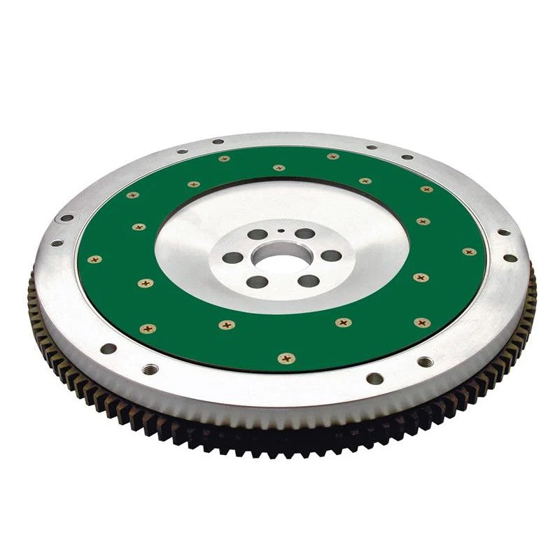 Fidanza billet aluminum flywheel with steel ring gear and replaceable friction plate for 1989-1998 Nissan 240SX.