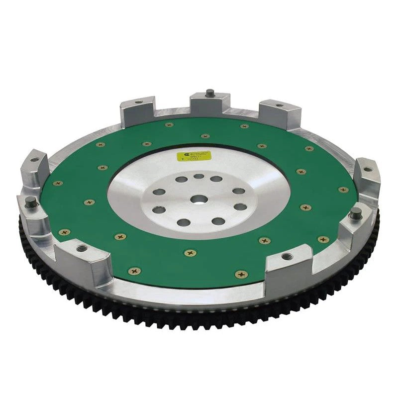 Fidanza billet aluminum flywheel with replaceable steel friction surface and ring gear for 1991-1999 Mitsubishi 3000GT.