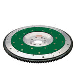 Fidanza 186481 8-bolt billet aluminum flywheel featuring a replaceable steel friction plate and 1050 steel ring gear.