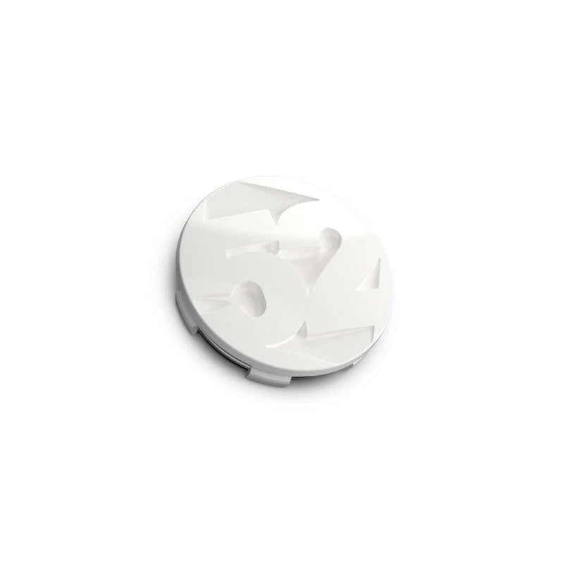 Fifteen52 Rally White gloss finish 65mm snap-in center cap for Rally Sport, MX, and SV wheels.