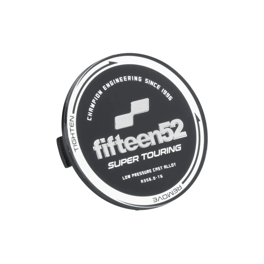 Fifteen52 Super Touring series center cap in black and chrome for Chicane and Podium wheels