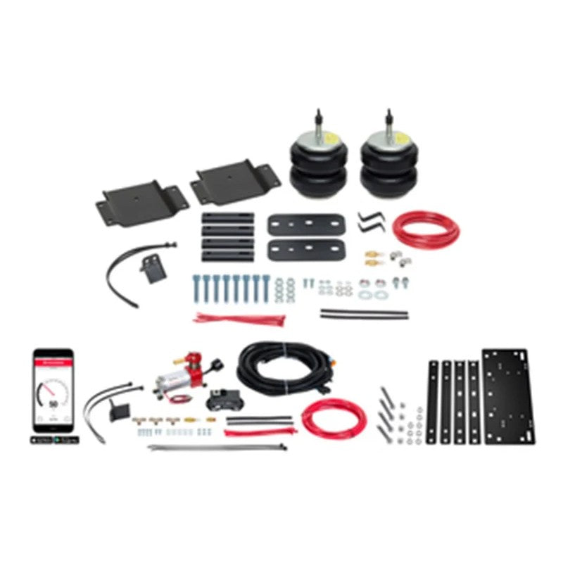 Firestone Ride-Rite All-In-One wireless air spring kit with air compressor and mounting plate for 2007-2021 Toyota Tundra.
