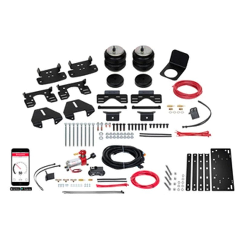 Firestone Ride-Rite All-In-One wireless air spring kit with 5,000 lbs capacity for 2017-2026 Ford F-250/F-350 4WD.